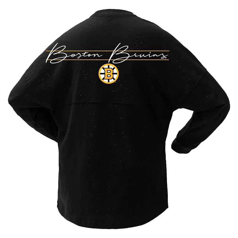 Fanatics Boston Bruins 100th Anniversary Sparkle Spirit Jersey T-Shirt