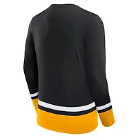 Fanatics Boston Bruins Back Pass Lace-Up Long Sleeve T-Shirt