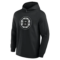Fanatics Boston Bruins Elements Blaze Tri-Blend Long Sleeve Hoodie T-Shirt