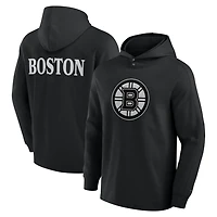 Fanatics Boston Bruins Elements Blaze Tri-Blend Long Sleeve Hoodie T-Shirt
