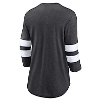 Fanatics Boston Bruins One Timer Tri-Blend Scoop Neck 3 4-Sleeve T-Shirt