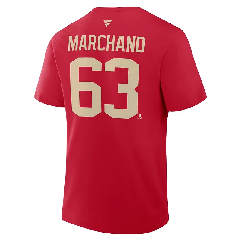 Fanatics Brad Marchand Florida Panthers 2026 NHL Winter Classic Authentic Stack Name  Number T-Shirt