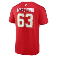 Fanatics Brad Marchand Florida Panthers Authentic Stack Name  Number T-Shirt