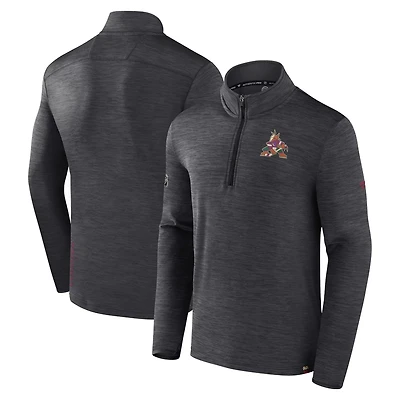 Fanatics Branded Arizona Coyotes Authentic Pro Quarter-Zip Pullover Top