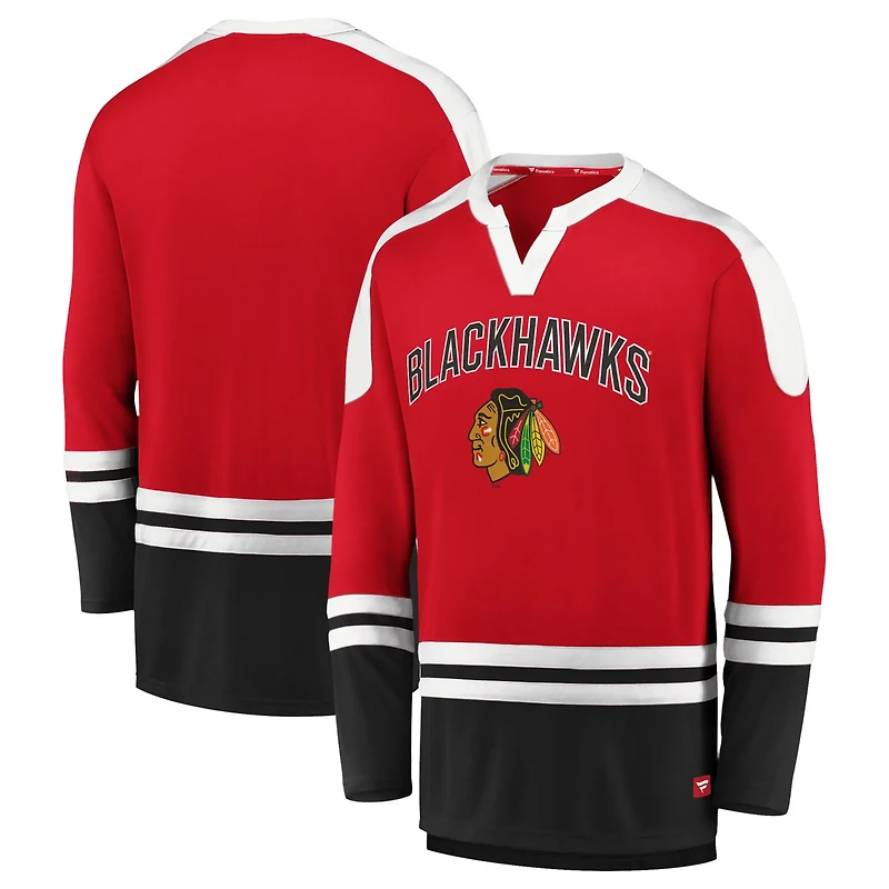 Fanatics Black Chicago Blackhawks Iconic Slapshot Long Sleeve T-Shirt