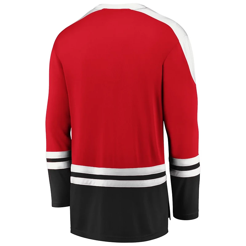 Fanatics Black Chicago Blackhawks Iconic Slapshot Long Sleeve T-Shirt
