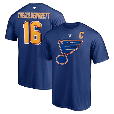 Fanatics Brett Hull St Louis s Authentic Stack Retired Player Nickname  Number T-Shirt