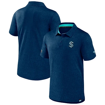 Fanatics Branded Deep Sea Seattle Kraken Authentic Pro Jacquard Polo