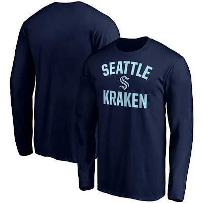 Fanatics Branded Deep Sea Seattle Kraken Big  Tall Victory Arch Long Sleeve T-Shirt
