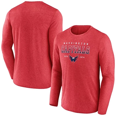 Fanatics Branded Heather Washington Capitals Long Sleeve T-Shirt