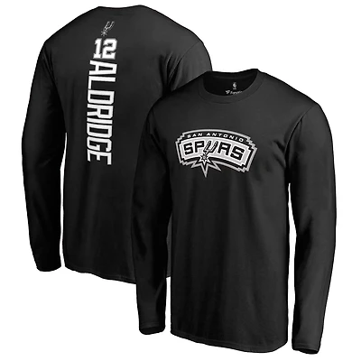 Fanatics Branded LaMarcus Aldridge San Antonio Spurs Backer Name  Number Long Sleeve T-Shirt