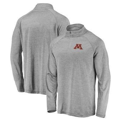 Fanatics Branded Minnesota Golden Gophers Striated Raglan Lightweight Quarter-Zip Top