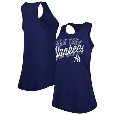 Fanatics Branded New York Yankees Simplicity Swing Racerback Scoop Neck Tank Top