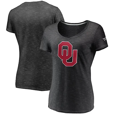 Fanatics Branded Oklahoma Sooners Primary Logo Space-Dye V-Neck T-Shirt