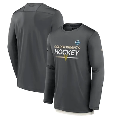 Fanatics Branded Vegas Golden Knights 2024 NHL Winter Classic Authentic Pro Tech Long Sleeve T-Shirt