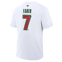 Fanatics Brock Faber Minnesota Wild 25th Anniversary Alternate Authentic Stack Name  Number T-Shirt