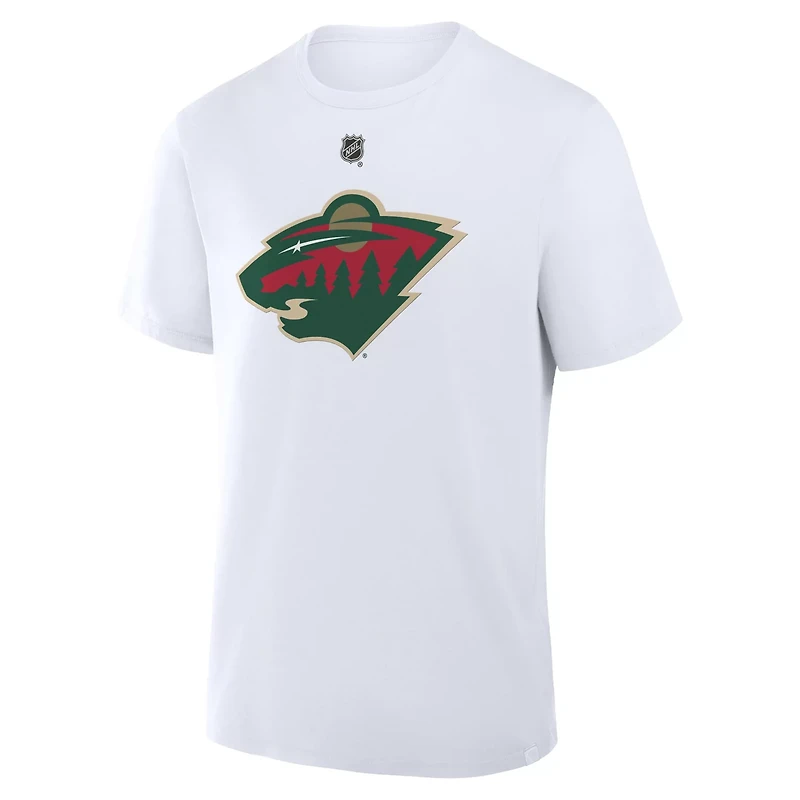 Fanatics Brock Faber Minnesota Wild 25th Anniversary Alternate Authentic Stack Name  Number T-Shirt