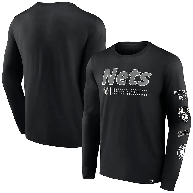 Fanatics Brooklyn Nets Baseline Long Sleeve T-Shirt