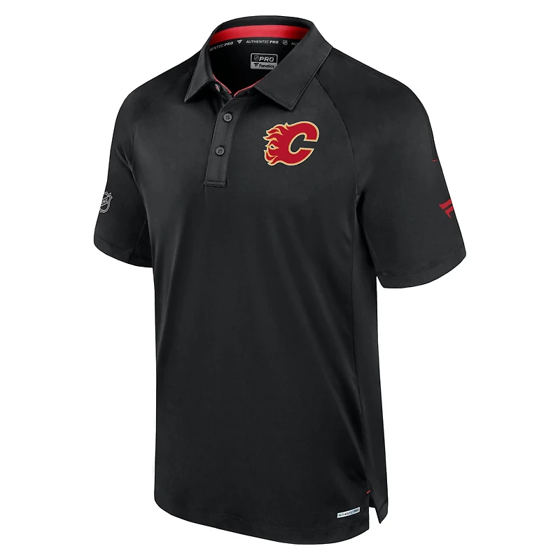 Fanatics Calgary Flames Authentic Pro Rink Raglan Polo