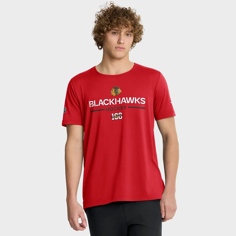 Fanatics Chicago Blackhawks Authentic Pro Centennial Rink Tech T-Shirt