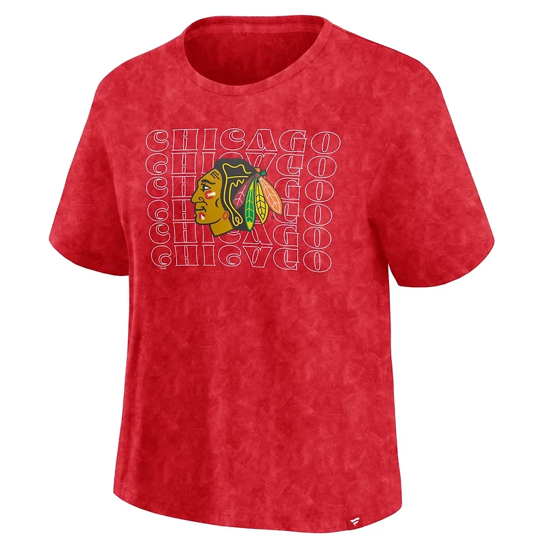 Fanatics Chicago Blackhawks Faded Wash T-Shirt