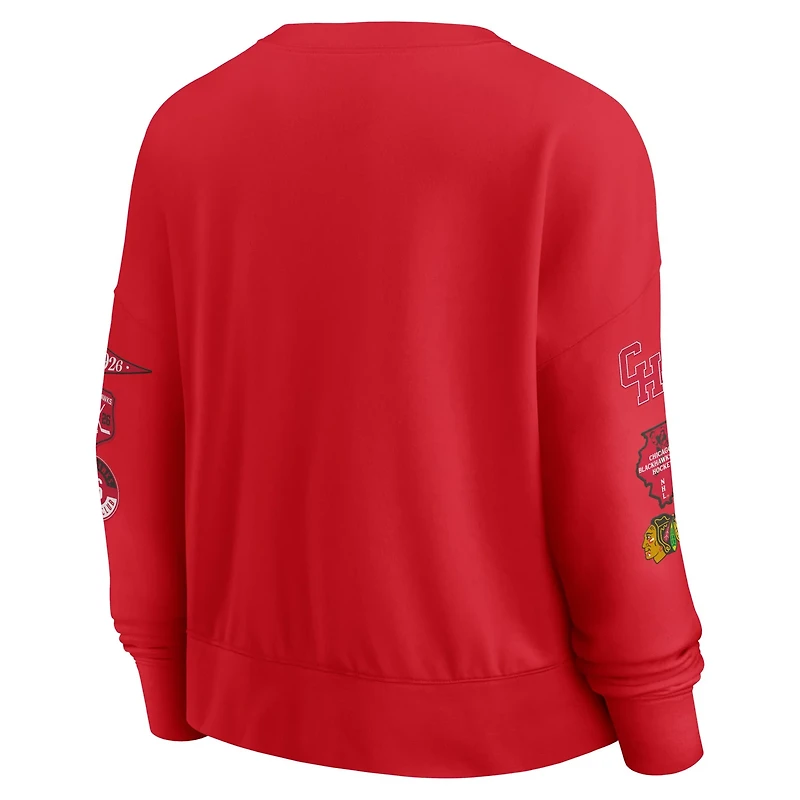 Fanatics Chicago Blackhawks Go Team Pullover Sweatshirt