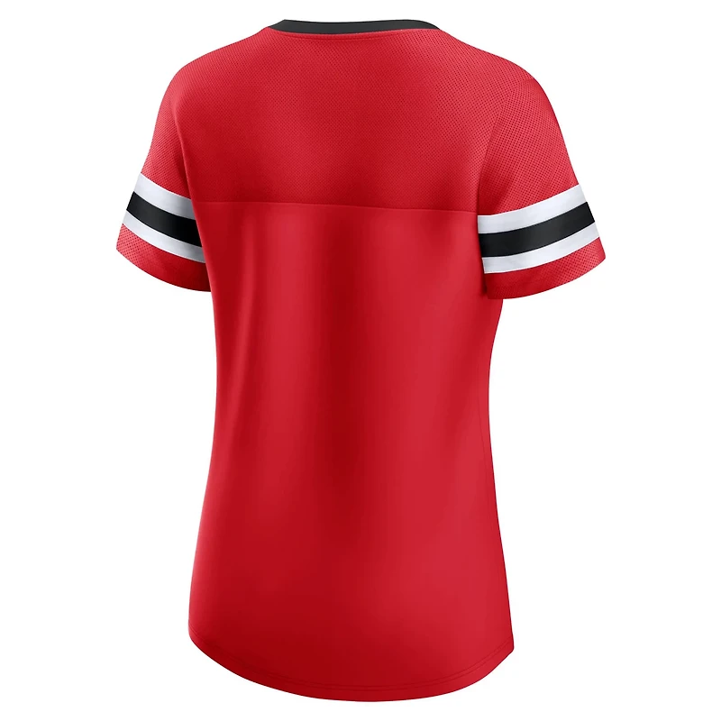 Fanatics Chicago Blackhawks Iconic Athena Lace-Up T-Shirt