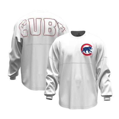 Fanatics Chicago Cubs Baseball Stitch Spirit Jersey Long Sleeve T-Shirt