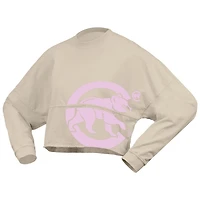 Fanatics Chicago Cubs Floral Preppy Cropped Long Sleeve T-Shirt