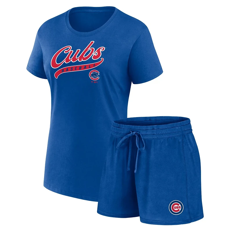 Fanatics Chicago Cubs Start to Finish T-Shirt Shorts Combo Pack