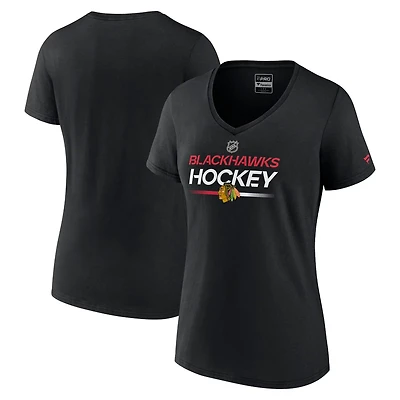 Fanatics Chicago hawks Authentic Pro V-Neck T-Shirt