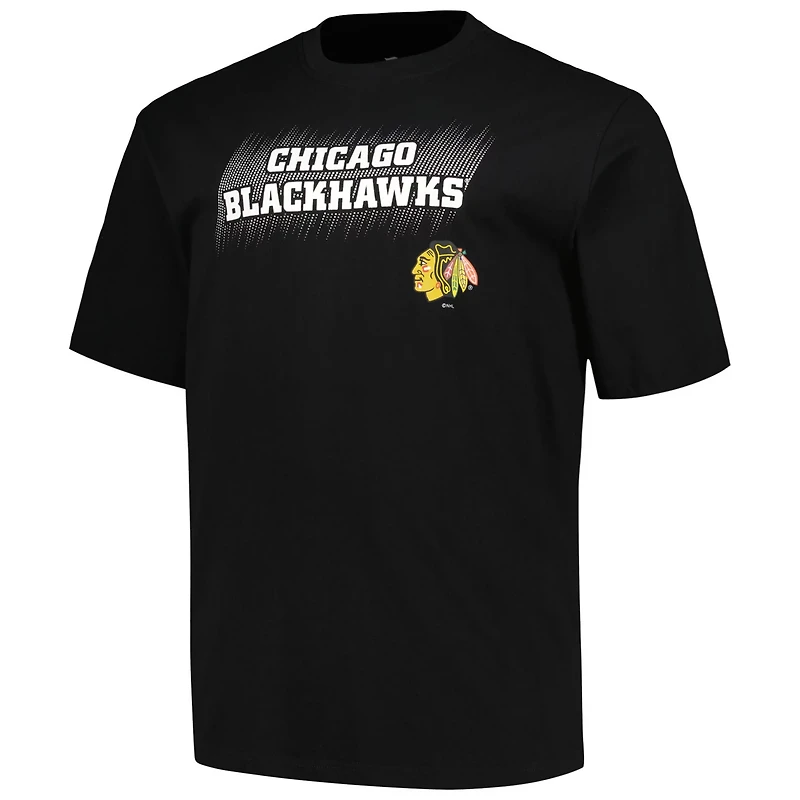 Fanatics Chicago hawks Big  Tall Wordmark T-Shirt