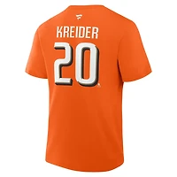 Fanatics Chris Kreider Anaheim Ducks Authentic Stack Name  Number T-Shirt