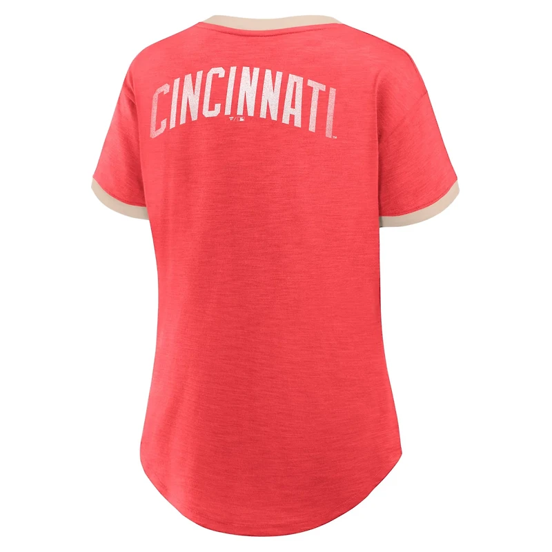 Fanatics Cincinnati s Binge Worthy Stadium Slub V-Neck T-Shirt