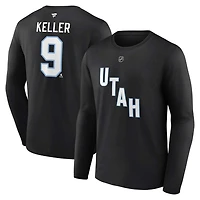 Fanatics Clayton Keller Utah Hockey Club Authentic Stack Name  Number Long Sleeve T-Shirt