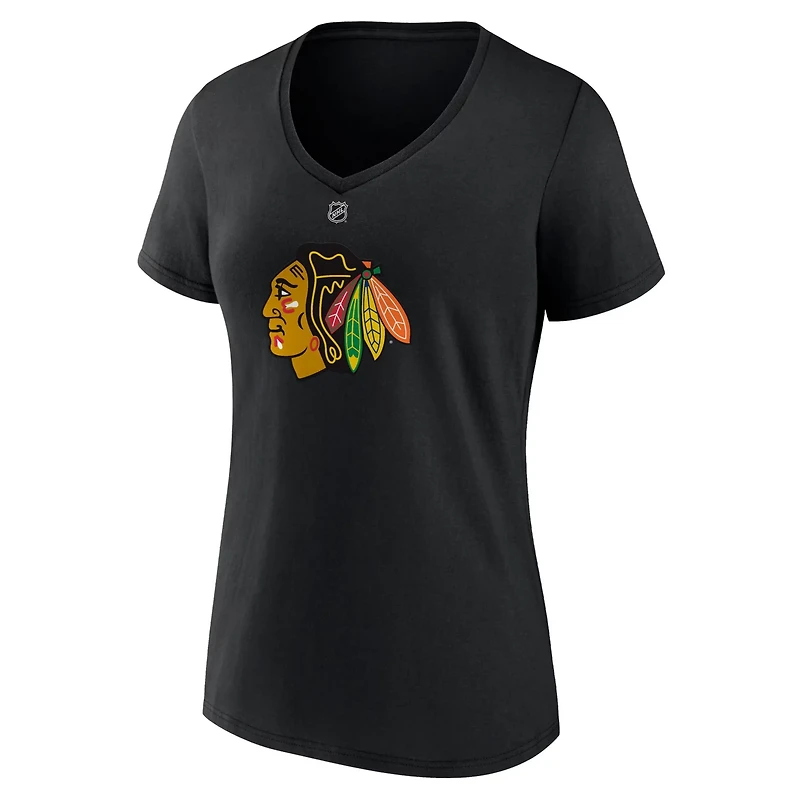 Fanatics Connor Bedard Chicago hawks 2023 NHL Draft Authentic Stack Player Name Number V-Neck T-Shirt