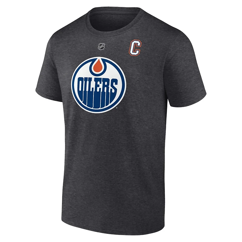 Fanatics Connor McDavid Edmonton Oilers Authentic Stack Name  Number T-Shirt