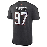 Fanatics Connor McDavid Edmonton Oilers Authentic Stack Name  Number T-Shirt