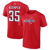 Fanatics Darcy Kuemper Washington Capitals Authentic Stack Name  Number T-Shirt