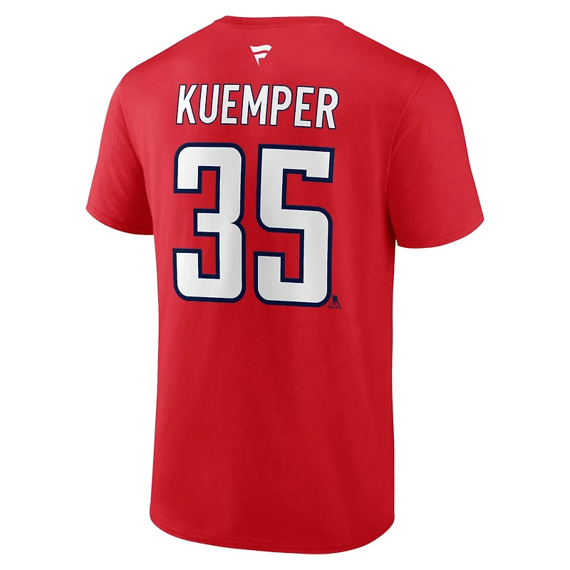 Fanatics Darcy Kuemper Washington Capitals Authentic Stack Name  Number T-Shirt