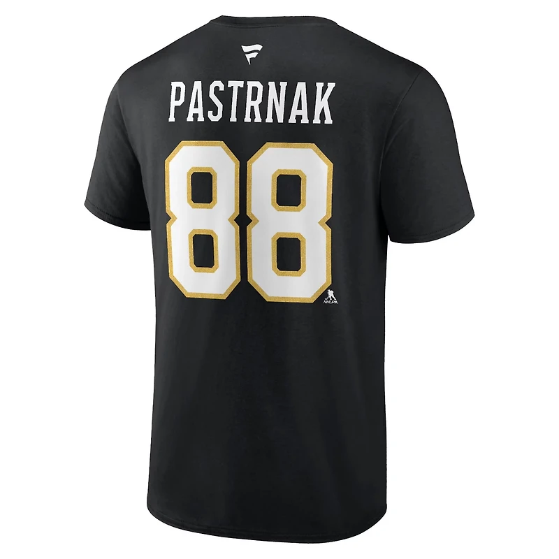 Fanatics David Pastrnak Boston Bruins Authentic Stack Name  Number T-Shirt
