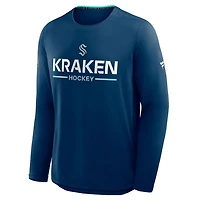 Fanatics Deep Sea Seattle Kraken Authentic Pro Rink Tech Long Sleeve T-Shirt