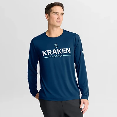 Fanatics Deep Sea Seattle Kraken Authentic Pro Rink Tech Long Sleeve T-Shirt