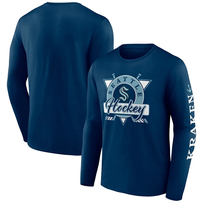 Fanatics Deep Sea Seattle Kraken Rinkside Long Sleeve T-Shirt