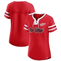 Fanatics Detroit Wings Iconic Athena Lace-Up T-Shirt