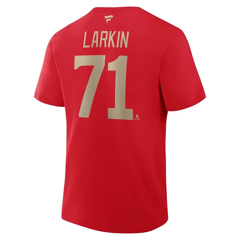 Fanatics Dylan Larkin Detroit Wings Authentic Stack Name  Number T-Shirt