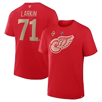 Fanatics Dylan Larkin Detroit Wings Authentic Stack Name  Number T-Shirt