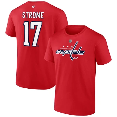 Fanatics Dylan Strome Washington Capitals Authentic Stack Name  Number T-Shirt