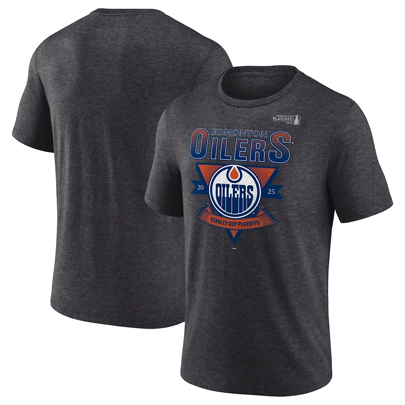 Fanatics Edmonton Oilers 2025 Stanley Cup Playoffs Crossbar Tri-Blend T-Shirt
