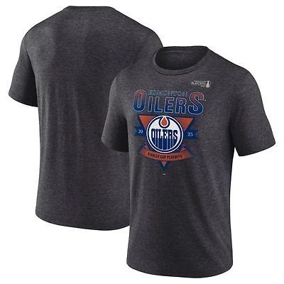 Fanatics Edmonton Oilers 2025 Stanley Cup Playoffs Crossbar Tri-Blend T-Shirt